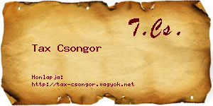 Tax Csongor névjegykártya